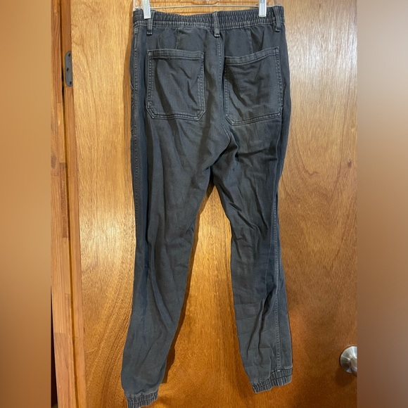 Gap black denim pants. Size 4. Elastic ankles. Gently worn. - Picture 3 of 4
